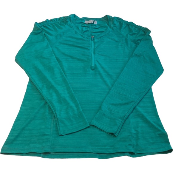 Athleta Women’s Long Sleeve Pullover 1/4 Zip Green Athletic Shirt Activewear XL - Picture 3 of 15